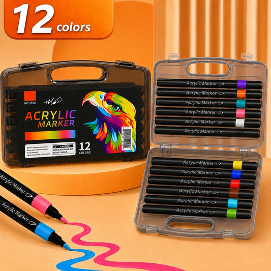High Quality Professional Acrylic Markers | Pack Of 12