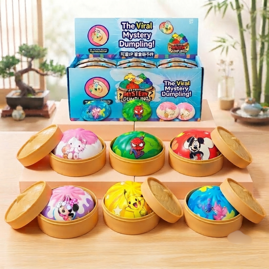Viral Stress-Relieving Character Momo Dumpling Surprise Squishy Toy