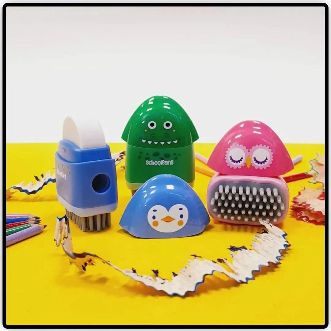 Animal Pencil Sharpener | Eraser | Dust Brusher