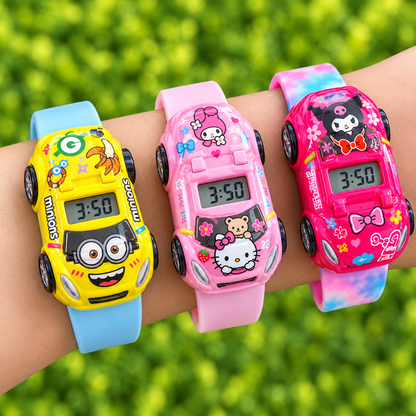 Kids Character 3D Car Digital Watches