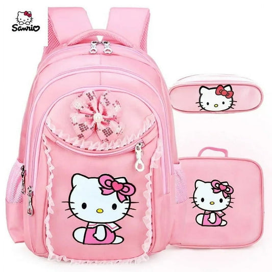 Hello Kitty 3 Pc Montessori Bag | Lunch Bag And Pencil Case