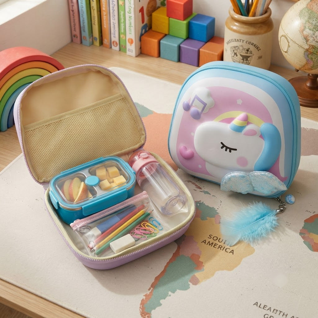 Kids Unicorn Hardcase Backpack With 3D Wings