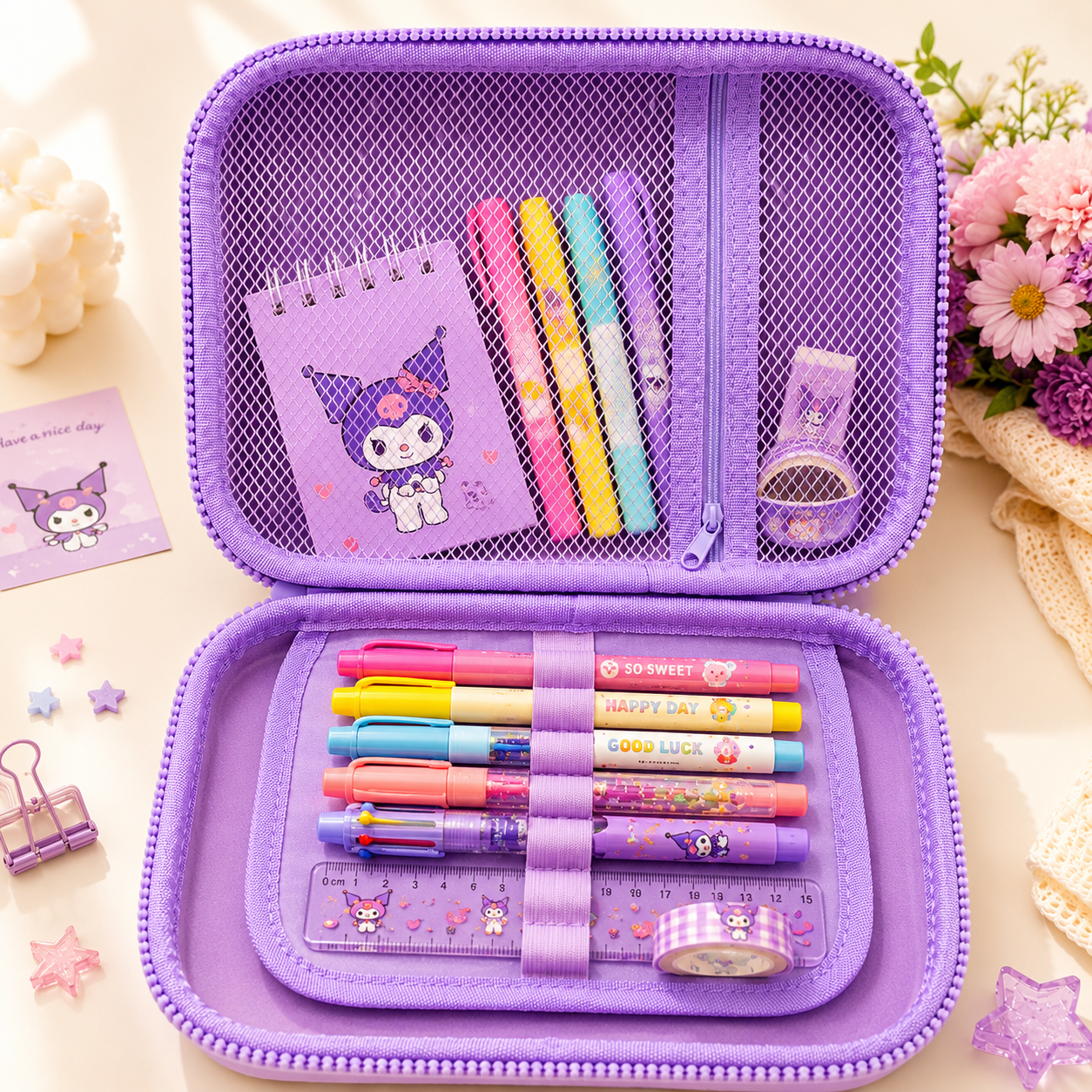 Kuromi Big Size Hard Case 3D Stationery Organizer | Pencil Pouch