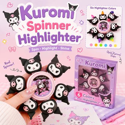 Kuromi Spinner Highlighter Pen Set
