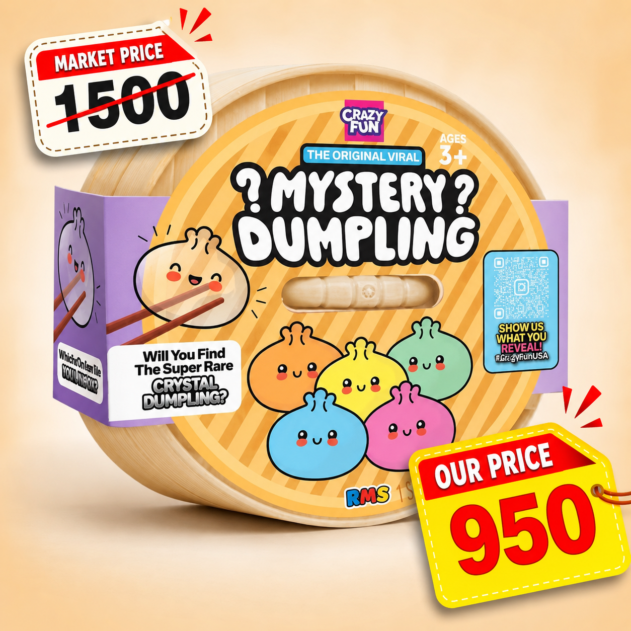 Viral Stress-Relieving Character Momo Dumpling Surprise Squishy Toy