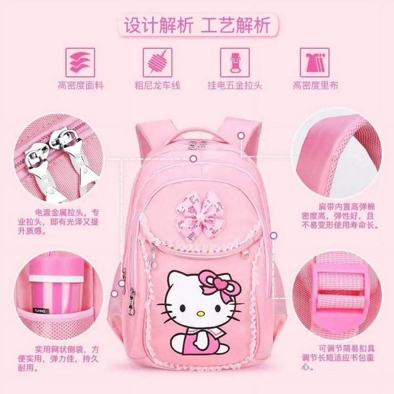 Hello Kitty 3 Pc Montessori Bag | Lunch Bag And Pencil Case