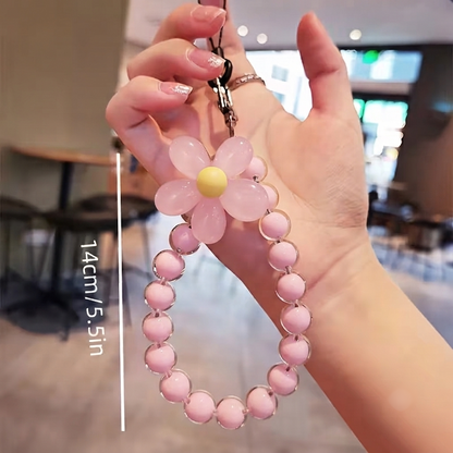 Pinteresty Pink Flower Mobile Phone Charm | Bag Hanging