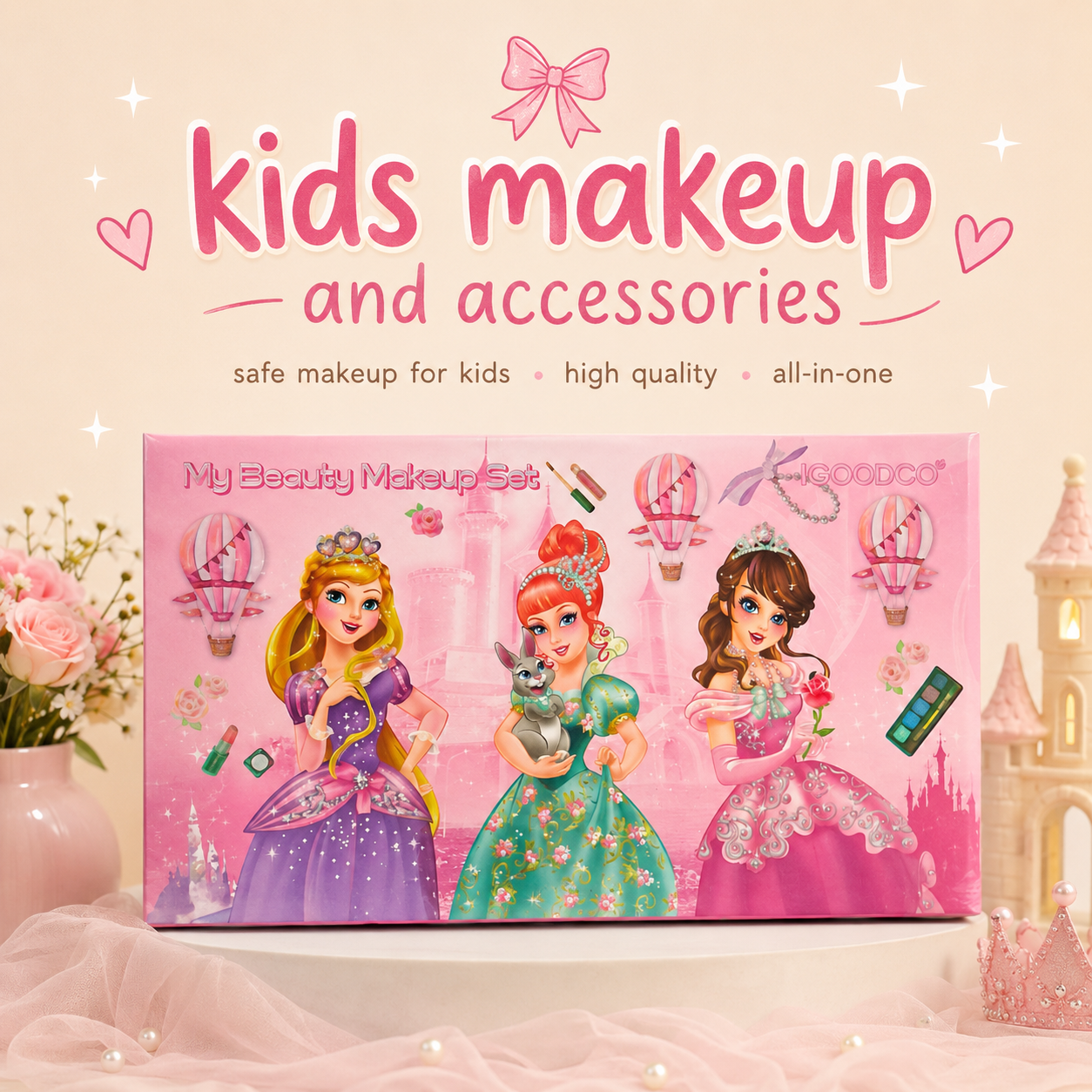 Princess Drawer 2 Tier Makeup Jewellery Hair Accesories All-In -One Kit