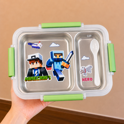 Minecraft Big Size Stainless Steel Bento Lunch Box