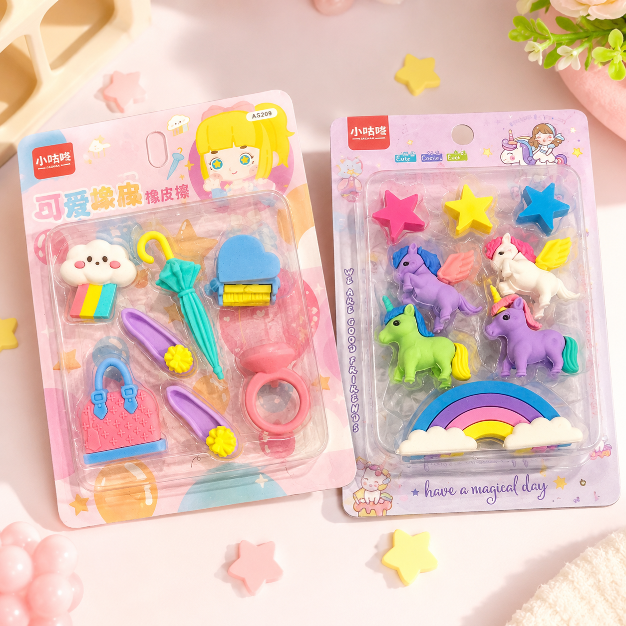 Kawaii Erasers Pack