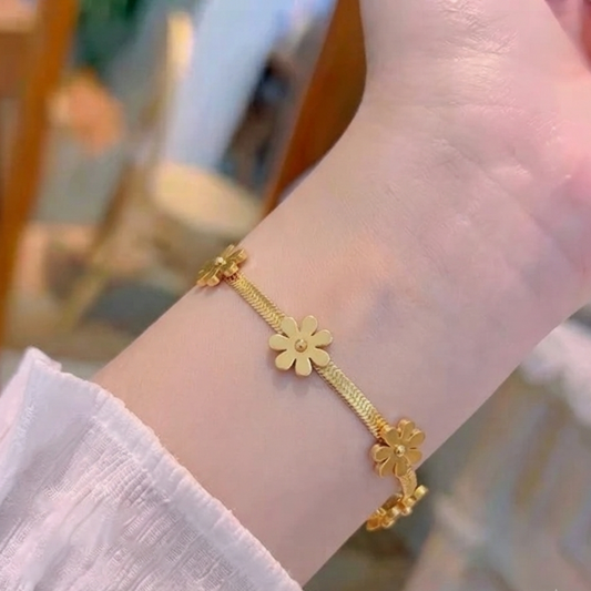 Flower Stainless Steel Bracelet