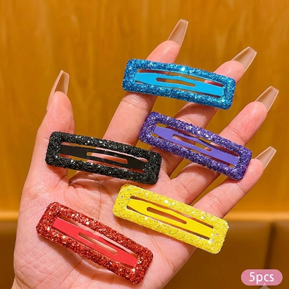 Funky Glitter Big Size Tic Tac Clips | Pack Of 5