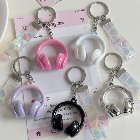Headphones Cute Bag Keychain