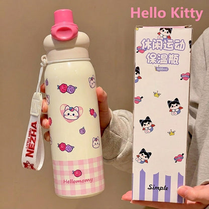 Sanrio Pinterest Inspired Stainless Steel Straw Water Bottle