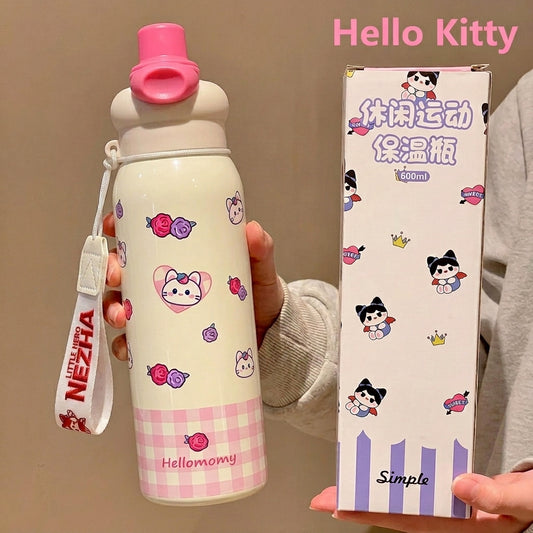 Sanrio Pinterest Inspired Stainless Steel Straw Water Bottle