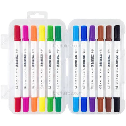 Magic Water Floating Double Head Markers | Pack Of 12