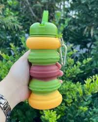 Foldable Silicon Burger and Donut Water Bottle