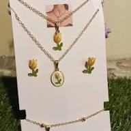 Tulip Necklace, Bracelet & Earrings Jewellery Set
