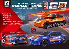 2 in 1 Dual Chariot Car and Tank Transformer With Sound and Lights