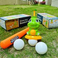 Dinosaur Baseball Set With Automatic Ball Ejector