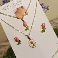 Tulip Necklace, Bracelet & Earrings Jewellery Set