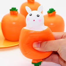Bunny Carrot Pop Out Squeeze Fidget Toy