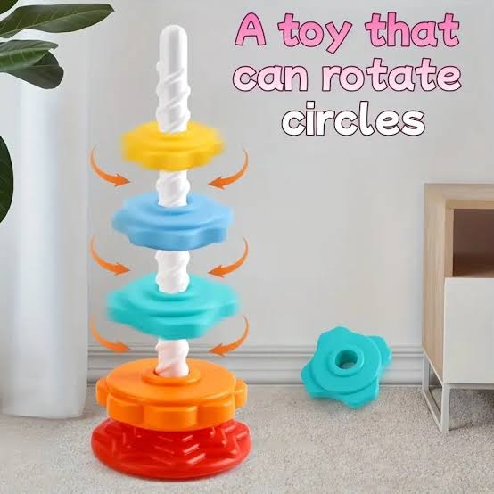 Spinning Rainbow Stacking Tower