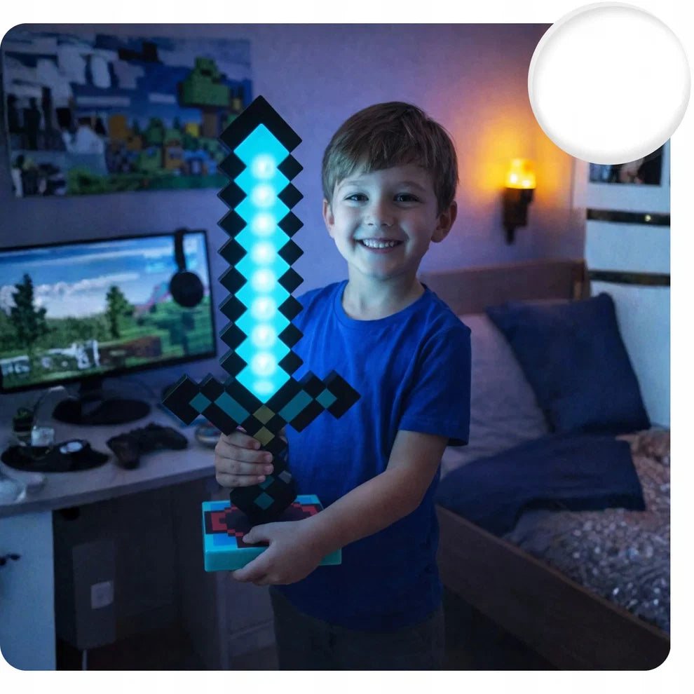 Minecraft Diamond Glow Sword Lamp