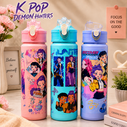 K Pop Straw Water Bottle