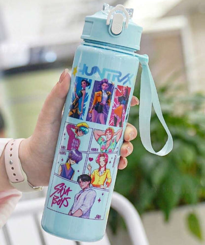 K Pop Straw Water Bottle