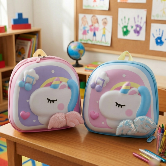 Kids Unicorn Hardcase Backpack With 3D Wings