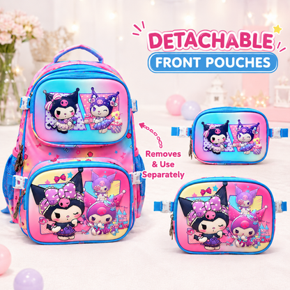 Magic Detachable Pouches 3-Piece School Bag – Premium Quality