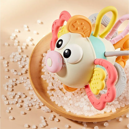 Lion fish Animal Silicone Teether | Sensory Rattle Toy