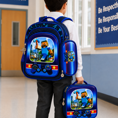Minecraft 3-Piece School Bag Set