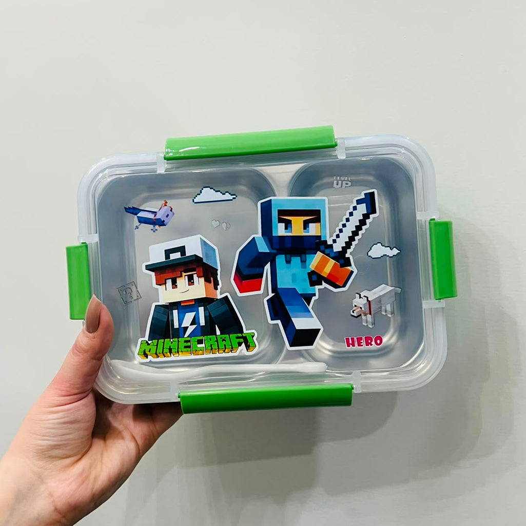 Minecraft Big Size Stainless Steel Bento Lunch Box