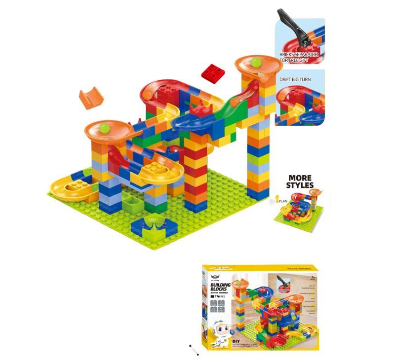 Marble Run Race Track 176 Pcs Building Blocks
