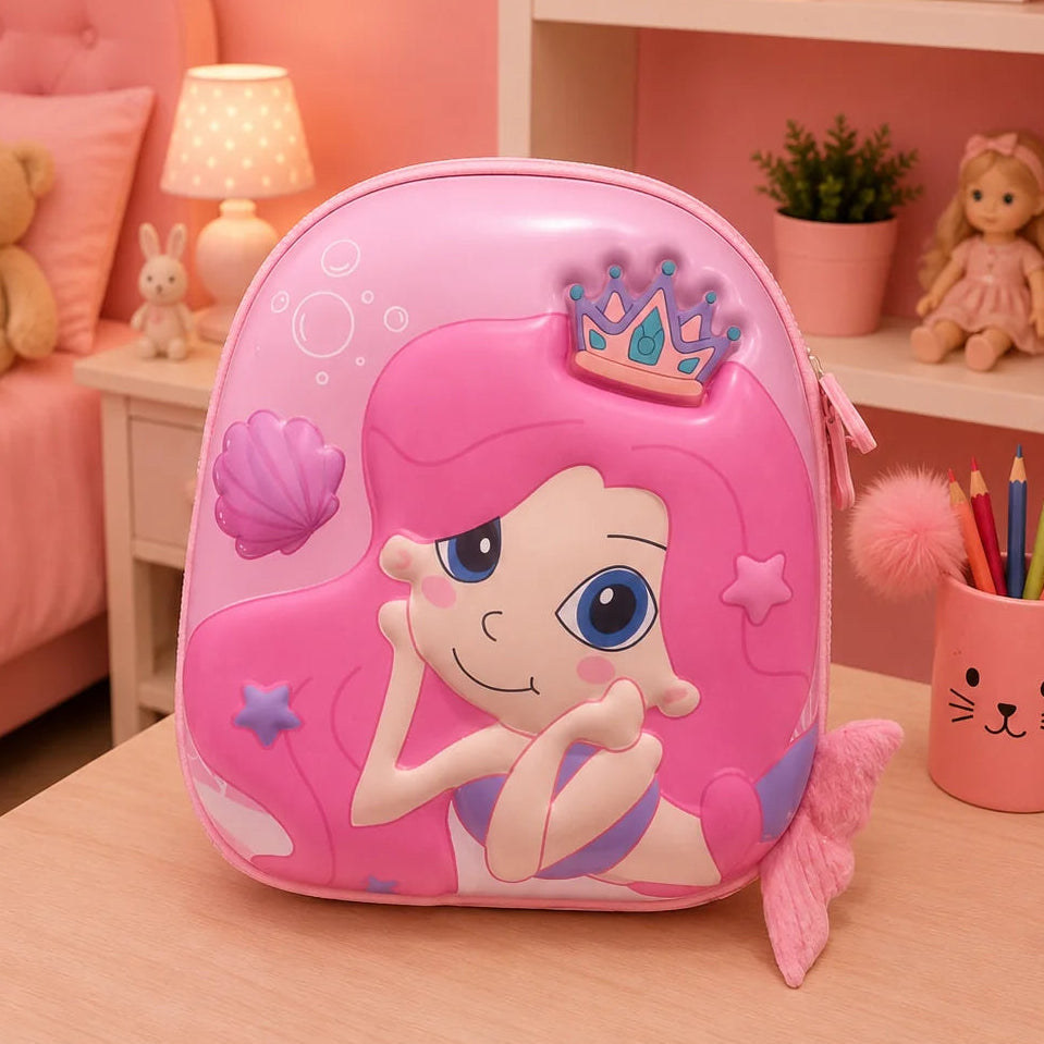 3D Mermaid Hard Case Backpack Bag