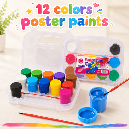 Keep Smiling 12 Poster Color Paints With Casing