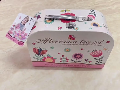 42-Piece Afternoon Tea Party Set – Durable Plastic Toy Set with Portable Case