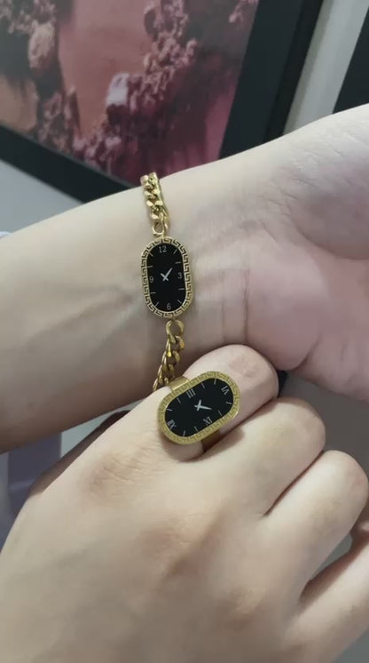 Watch Bracelet And Locket Stainless Steel