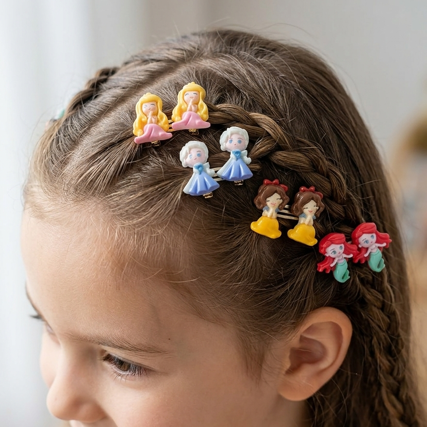 Princess Theme Hair Clips ( Pair)