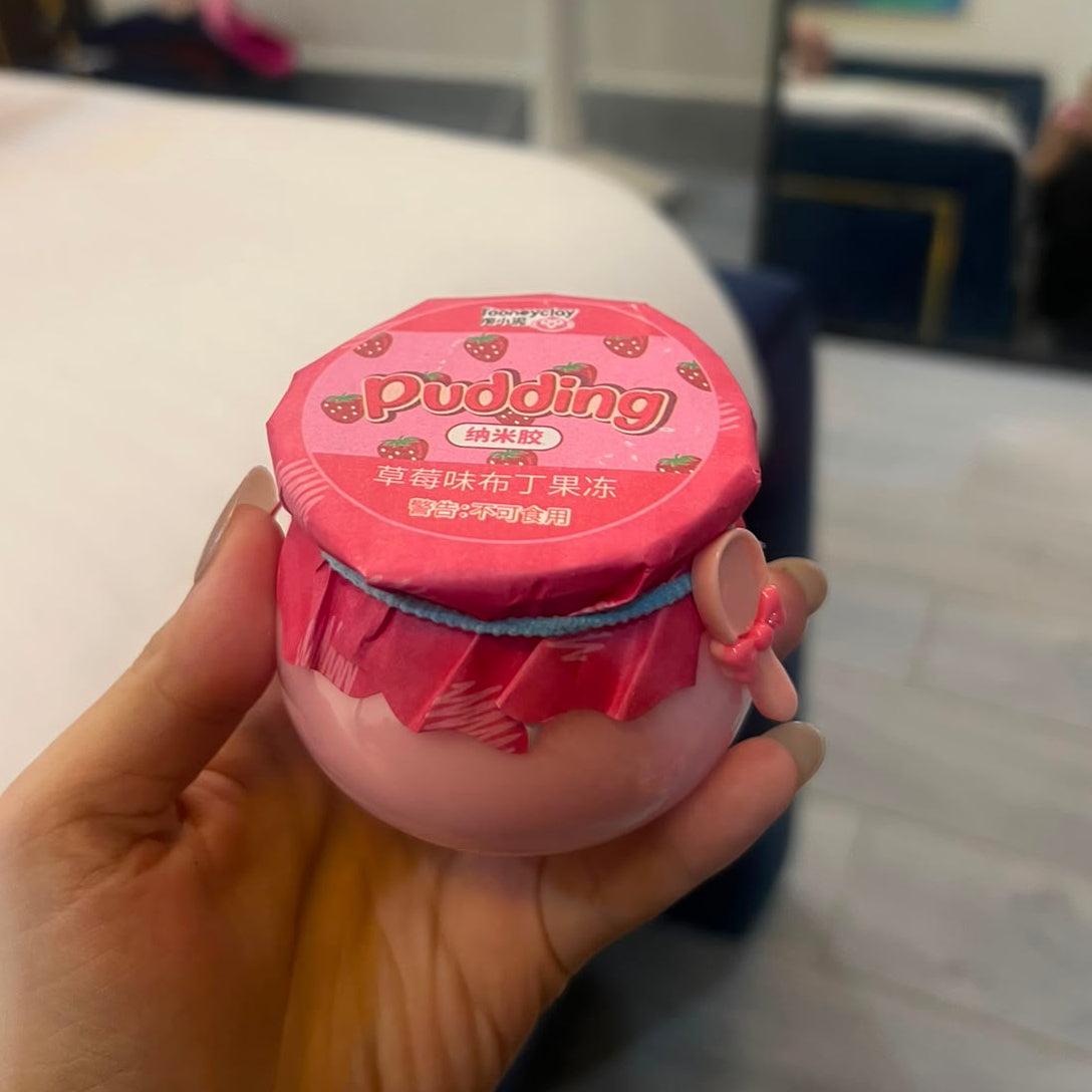 Scented Pudding Korean Slime in Jar | 4 Fruit Dessert Scents