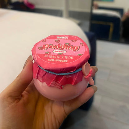 Scented Pudding Korean Slime in Jar | 4 Fruit Dessert Scents