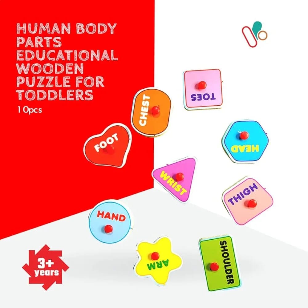Body Parts Learning Wooden Puzzle Board