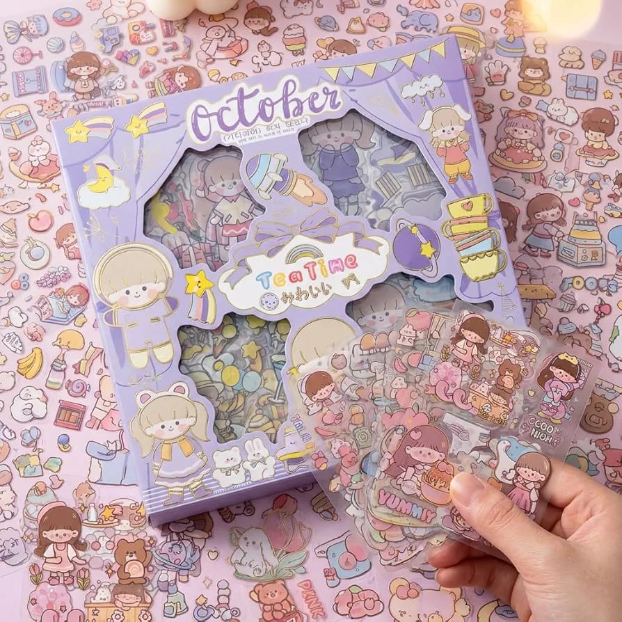 100 Sheets Kawaii Sticker Box