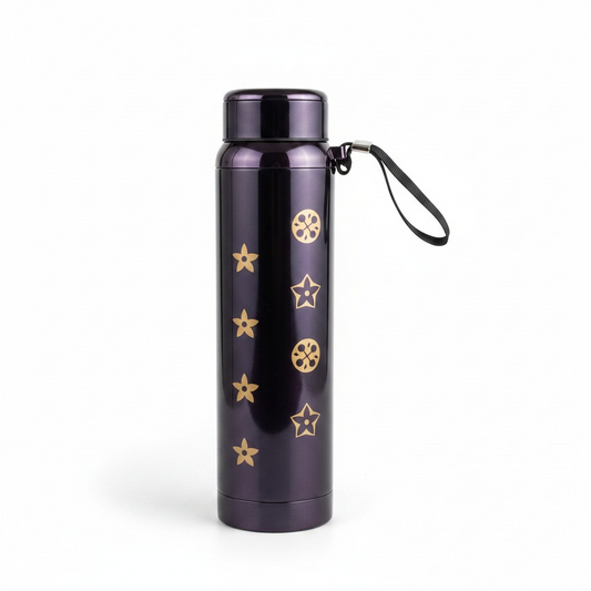 Premium Black & Gold Vacuum Insulated Water Bottle - 1000ml