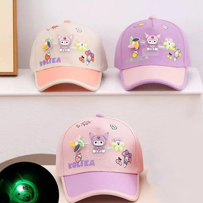 Sanrio Kuromi Baseball P Cap With Light And Spinner