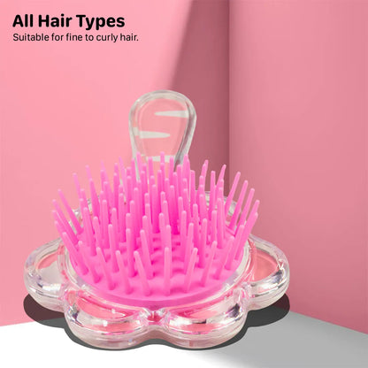 Cat Paw Confetti Filled Mini Hair Brush For Kids