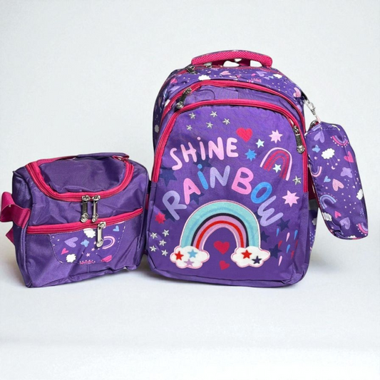 Rainbow 3 Pc School Bag