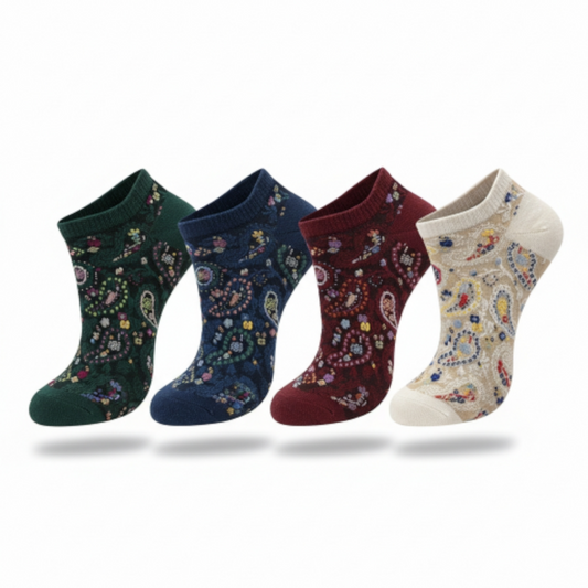 Embossed Embroidered Pack Of 5 Pairs Socks